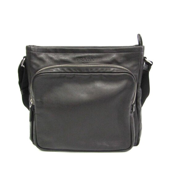 PRADA Black Leather Shoulder Bag - Picture 1 of 16